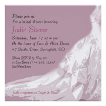 Bridal Shower Invitation : Pink dress invitations