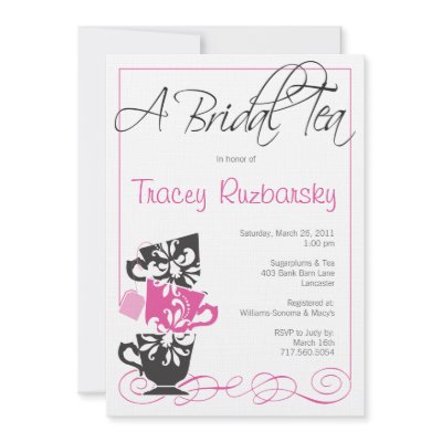 Bridal Shower Invitation - Tea by OrangeOstrichDesigns