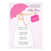 Bridal Shower Invitation with Matching Envelopes
