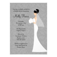 Bridal Shower Invitation with matching Envelopes