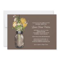Bridal Shower Mason Jar and Wildflowers