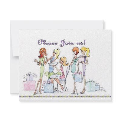 Bridal shower Party Glamour Girl Invitations by Gigglesandgrins