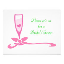 Bridal shower Party Invitations personalized pink