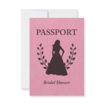 Bridal Shower Passport Personalized Invites