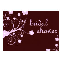 bridal shower : pink blossoms invite