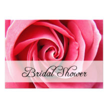 bridal shower : pink rose custom invitation