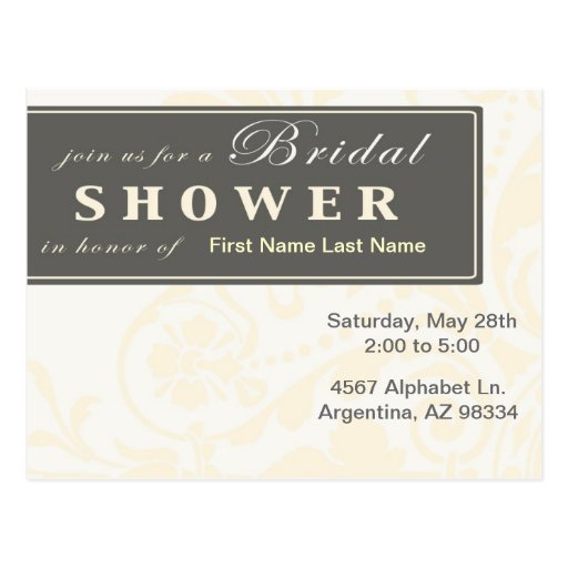 Bridal Shower Post Card