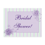 Bridal Shower Postcard lavendar and green