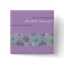bridal shower ! purple floral pinback buttons