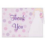 Bridal Shower Purple Polka Dot Thank You Cards