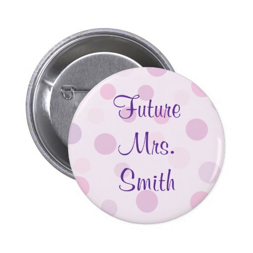 Bridal Shower Purple Polka Dot Theme Pins