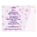 Bridal Shower Purple Polka Dots Invite Postcards