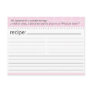 Bridal Shower Recipe Card Post Card