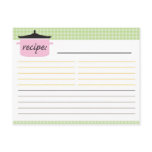 Bridal Shower Recipe Card