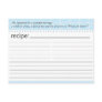 Bridal Shower Recipe Card Post Card