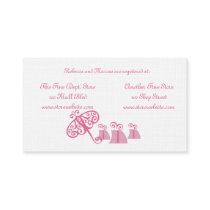 Bridal Shower Registry Card Business Card Templates