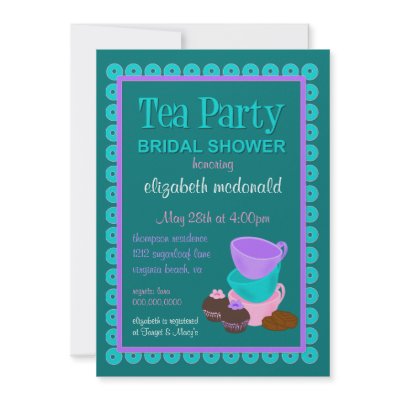 Bridal Shower Tea Party Invitation by celebratebydesigns