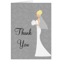 Bridal Shower Thank You Card Blonde cards