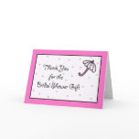 Bridal Shower Thank You Card -- Bridal Umbrella