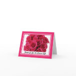 Bridal Shower Thank You Notes -- Rose bouquet Card