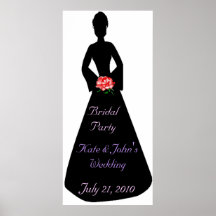 Bridal Silhouette Bridal Party Poster