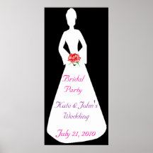 Bridal Silhouette I Bridal Party Posters