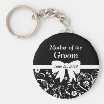 Bridal Swirls Bridal Party White Key Chain