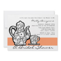 Bridal Tea with Changable Colour Personalized Announcements