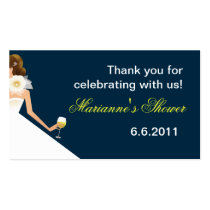 Bridal wine brunette on navy