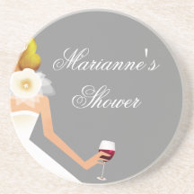 Bridal Wine Ensemble Beverage Coasters