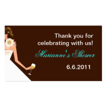 Bridal Wine Invitation (Brunette on brown w/white)