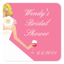 Bridal wine invitations stickers
