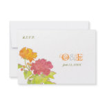 BridalHeaven Floral Wedding Monogram RSVP (3.5x5) Custom Invitations