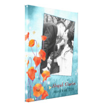 BridalHeaven Floral Wedding Photo Canvas (11x14) Stretched Canvas Print
