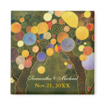 BridalHeaven Love Trees Olive Green Save the Date Refrigerator Magnet