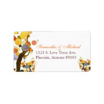 BridalHeaven Love Trees Wedding Return Address Address Label
