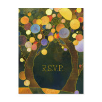 BridalHeaven Love Trees Wedding RSVP Postcards