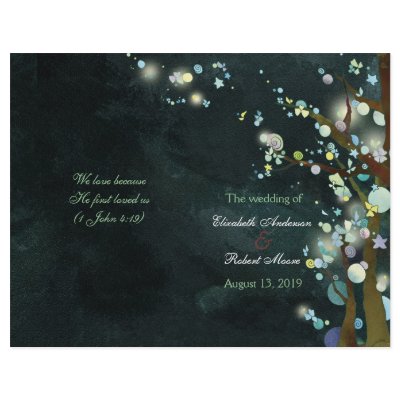 BridalHeaven Lovely Night Bi Fold Wedding Programs Full Colour Flyer by BridalHeaven