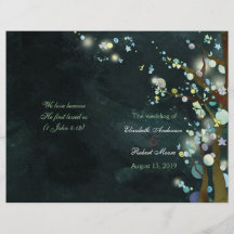 BridalHeaven Lovely Night Bi Fold Wedding Programs Full Colour Flyer