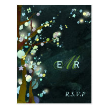 BridalHeaven Lovely Night Wedding Reply Cards Post Cards