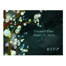 BridalHeaven Lovely Night Wedding Response Cards Post Card