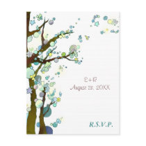 BridalHeaven Lovely Night Wedding RSVP Cards Postcards