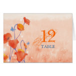 BridalHeaven Poppy Wedding Table Place Number Card