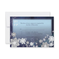 BridalHeaven SnowFlowers Wedding RSVP Card (3.5x5) Invite
