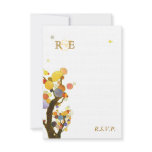 BridalHeaven Whimsical Trees Monogram RSVP(3.5x5) invitations