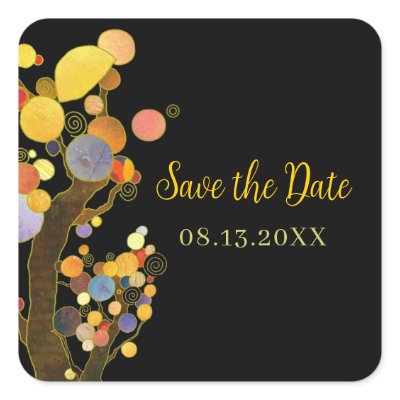 BridalHeaven Whimsical Trees Save the Date Sticker by BridalHeaven