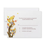 BridalHeaven Whimsical Trees White RSVP(4.25x5.5) invitations