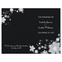 BridalHeaven Winter Wedding Bi Fold Program(Black)