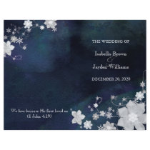 BridalHeaven Winter Wedding Bi Fold Program (Blue)