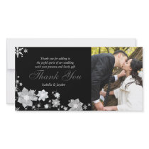 BridalHeaven Winter Wedding Thank You Photo Cards